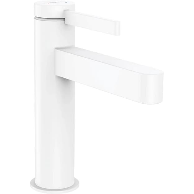 Змішувач для умивальника Finoris 110 з донним клапаном push-open Matt White Hansgrohe (76020700) 
