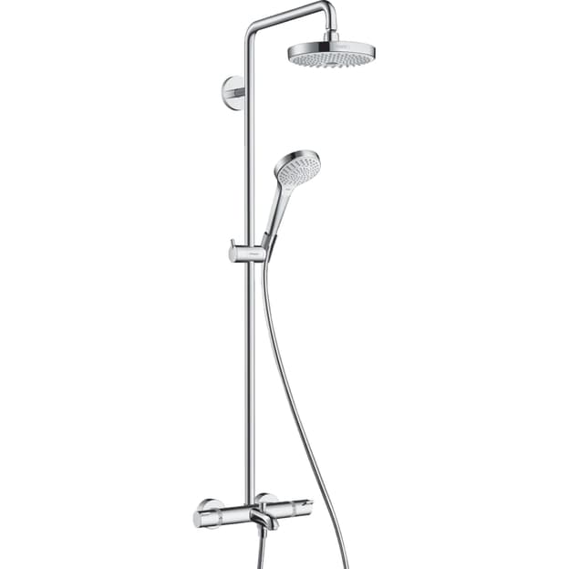 Душова система Croma Select S Showerpipe 180 2jet з термостатом White/Chrome Hansgrohe (27351400) Душова система Croma Select S Showerpipe 180 2jet з термостатом White/Chrome Hansgrohe (27351400)