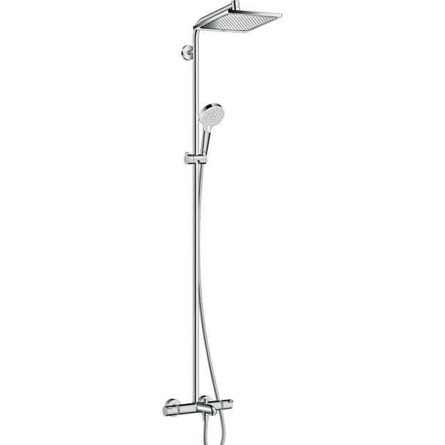 Душова система Crometta E Showerpipe 240 1jet для ванни з термостатом Chrome Hansgrohe (27298000)