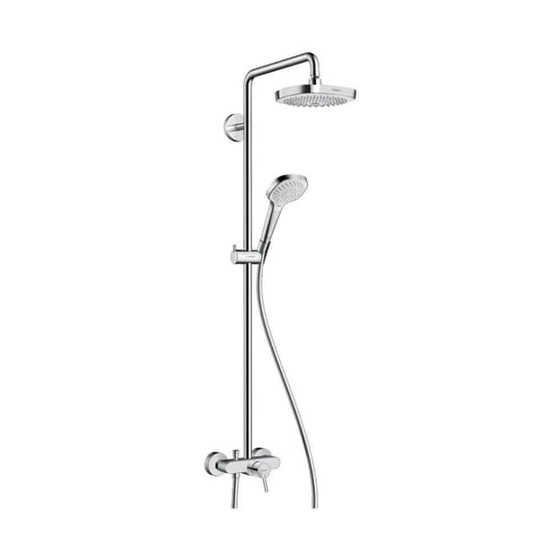 Душова система Croma E Showerpipe Select 180 2jet Showerpipe Chrome/White Hansgrohe (27258400)