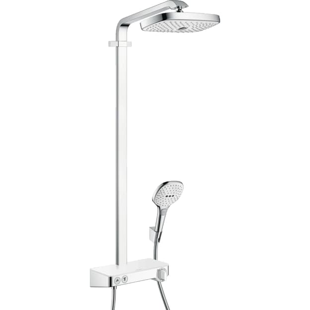 Душова система Raindance SelectE Showerpipe 300 2Jet з термостатом White/Chrome Hansgrohe (27126400) Душова система Raindance SelectE Showerpipe 300 2Jet з термостатом White/Chrome Hansgrohe (27126400)