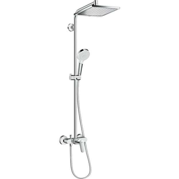 Душова система Hansgrohe Crometta E Showerpipe 240 1jet зі змішувачем  Chrome Hansgrohe (27284000)