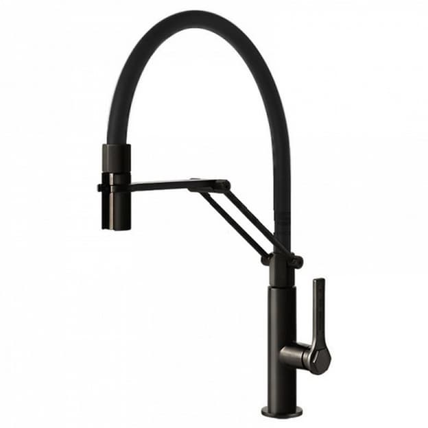 Смеситель для кухни Officine , Black Metal Brushed PVD Gessi (60055707)