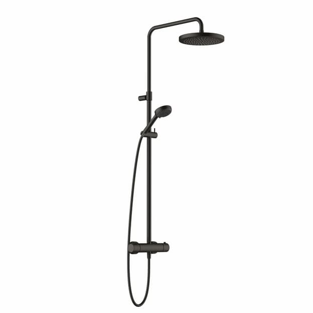 Душевая система с термостатом черный матовый LOGO NEO DUAL SHOWER SYSTEM DN 15 KLUDI Душевая система с термостатом черный матовый LOGO NEO DUAL SHOWER SYSTEM DN 15 KLUDI