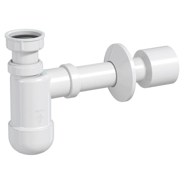 Cифон для умивальника Basic телескоп., з накидною гайкою 5/4", трубка d32/50 з розеткою Prevex Cифон для умивальника Basic телескоп., з накидною гайкою 5/4", трубка d32/50 з розеткою Prevex