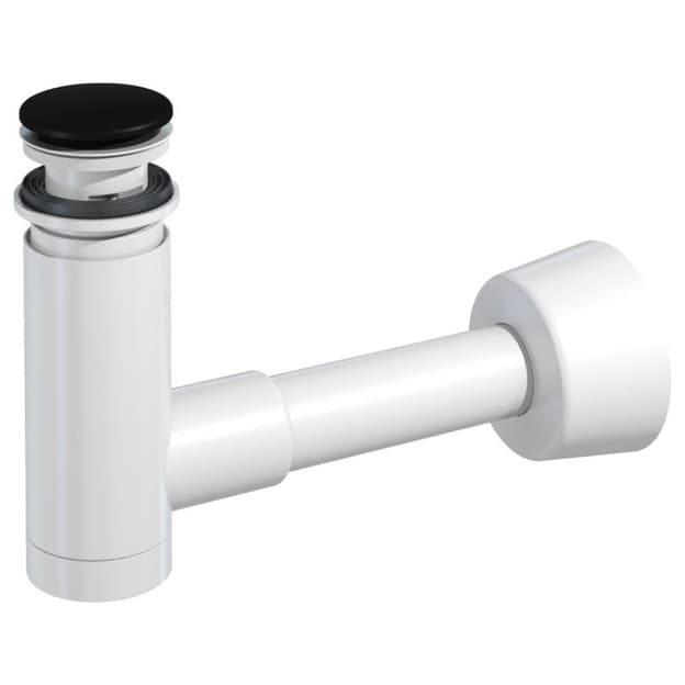 Cифон для умивальника Easy Clean,телескопічний, зливна трубка d40 з розеткою, клік-клак чорний мет Prevex Cифон для умивальника Easy Clean,телескопічний, зливна трубка d40 з розеткою, клік-клак чорний мет Prevex