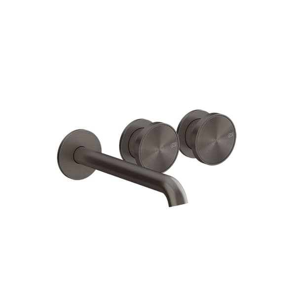 Змішувач для умивальника настінний монтаж 3 отвори Origini Black Metal Brushed PVD (66090707) Gessi Змішувач для умивальника настінний монтаж 3 отвори Origini Black Metal Brushed PVD (66090707) Gessi