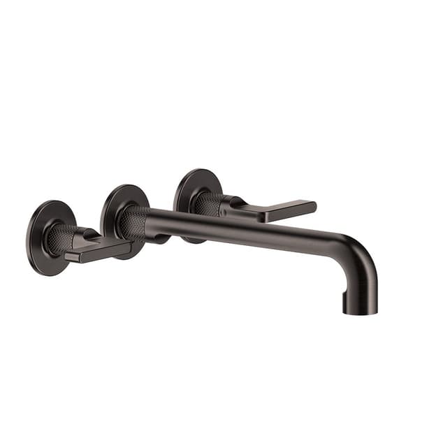 Змішувач для умивальника Inciso настінний, довгий, 3 отвори Black Metal Brushed PVD (58092707) Gessi Змішувач для умивальника Inciso настінний, довгий, 3 отвори Black Metal Brushed PVD (58092707) Gessi