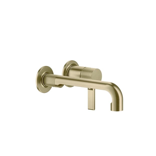 Змішувач для умивальника настінний, короткий вилив Inciso Brushed Brass PVD (58088727) Gessi Змішувач для умивальника настінний, короткий вилив Inciso Brushed Brass PVD (58088727) Gessi