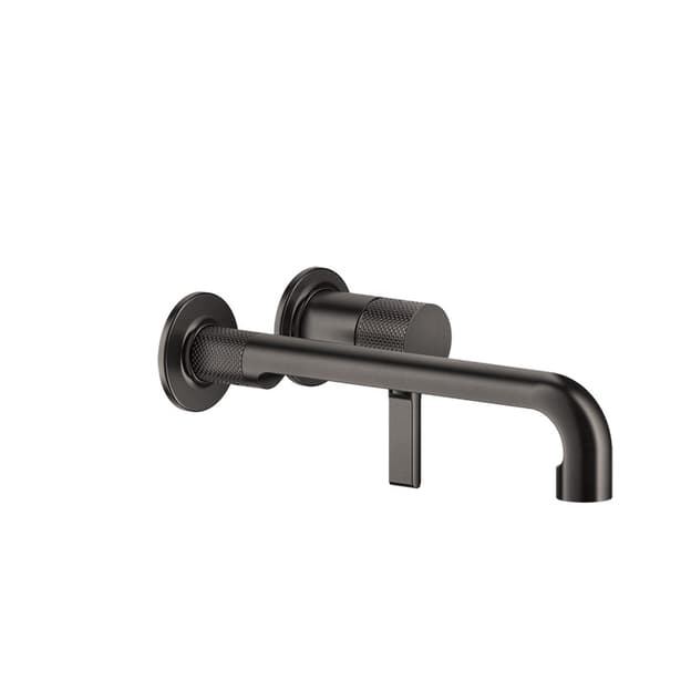 Змішувач для умивальника настінний, довгий вилив Inciso Black Metal Brushed PVD (58089707) Gessi Змішувач для умивальника настінний, довгий вилив Inciso Black Metal Brushed PVD (58089707) Gessi
