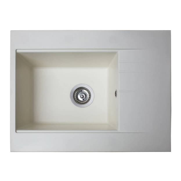 Кухонна мийка BODRUM 650 white mirastone Miraggio Кухонна мийка BODRUM 650 white mirastone Miraggio