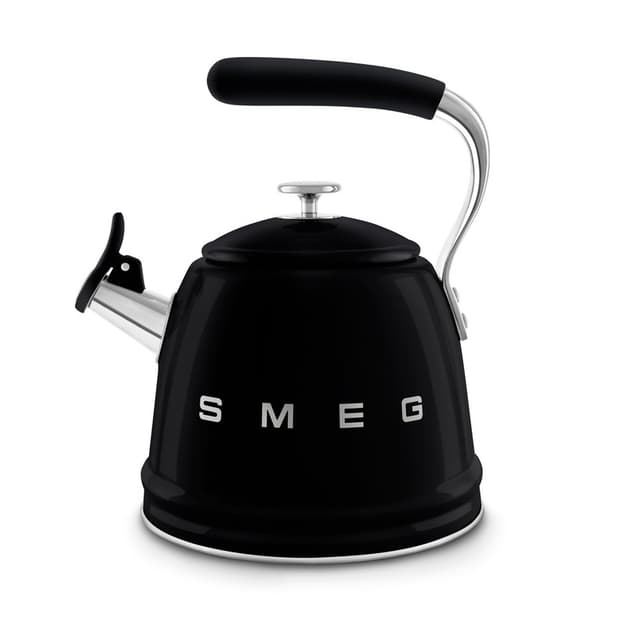 Чайник зі свистком WKF01BL чорний Smeg (50'S RETRO STYLE) Чайник зі свистком WKF01BL чорний Smeg (50'S RETRO STYLE)