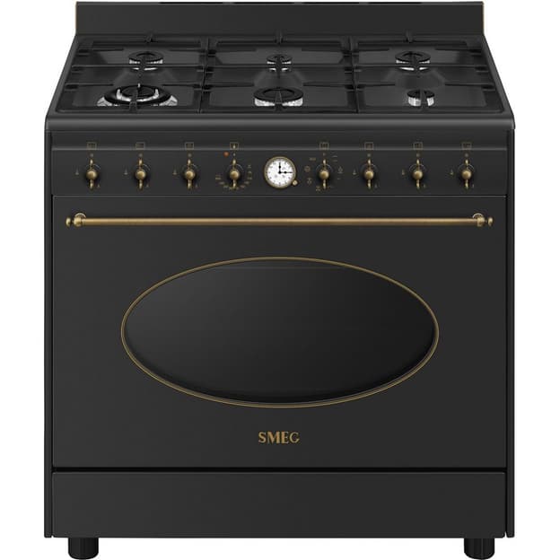 Варильний центр CO90GMAN2 90 см антрацит Smeg (COLONIALE)