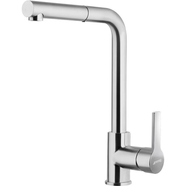 Змішувач MID1NS з душем, сатинований нікель (під сталь) Smeg (COLONIALE) Змішувач MID1NS з душем, сатинований нікель (під сталь) Smeg (COLONIALE)