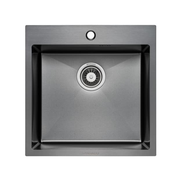Мийка сталева Galera S201 black textures (500*500*220mm) GRANADO