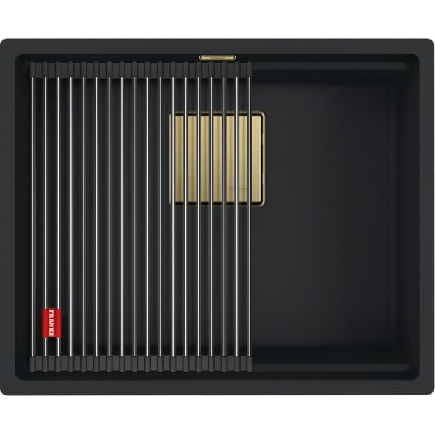 Мийка з сифоном граніт KNG 110-52 Gold Edition чорний матовий (мпс) Franke  (125.0755.503)