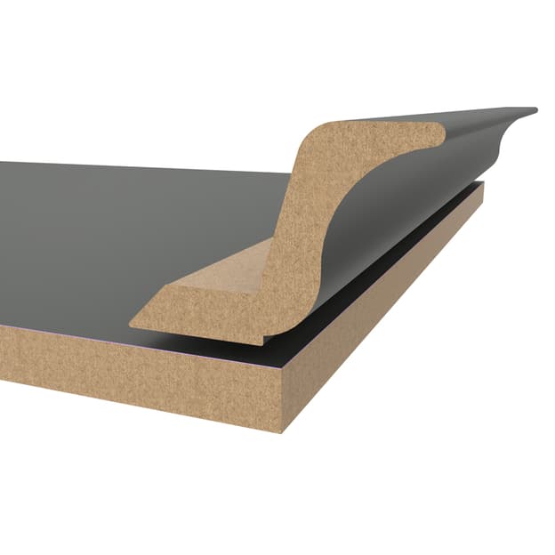 Карниз МДФ AGT MP-2445-R 726 Тёмно-серый шёлк 2800x97x30mm