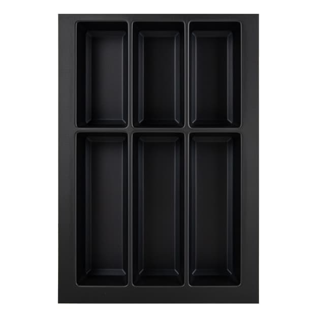 Лоток для столовых приборов 500-400 мм. W=400 L=500 softTouch черный Agoform
