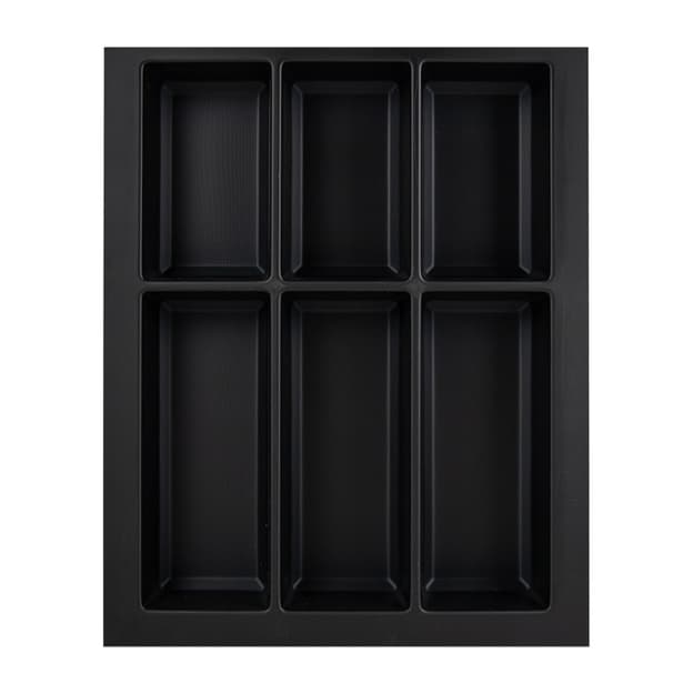 Лоток для столовых приборов 500-450 мм. W=450 L=500 softTouch черный Agoform