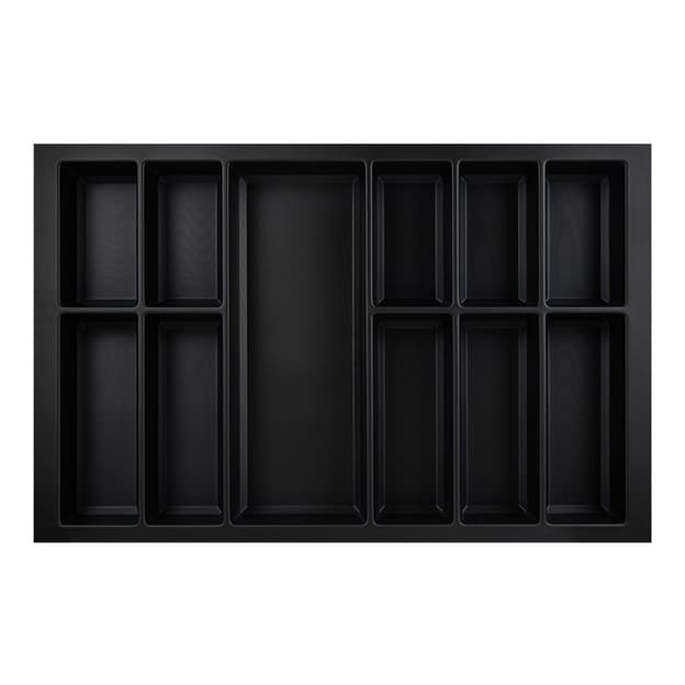 Лоток для столовых приборов 500-800 мм. W=800 L=500 softTouch черный Agoform