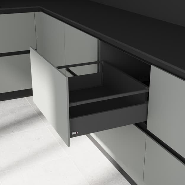 Комплект для шухляди Muller Box profi line 3D L=400 Н=95 (+1 релінг) антрацит Комплект для шухляди Muller Box profi line 3D L=400 Н=95 (+1 релінг) антрацит