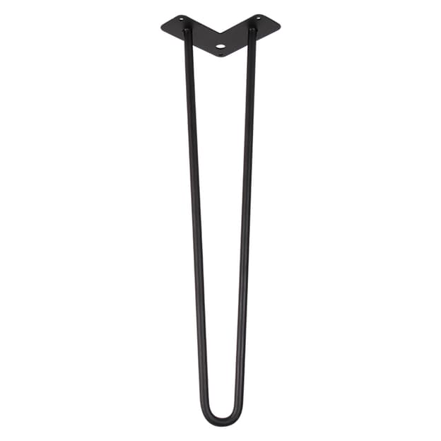 Ножка мебельная HAIRPIN Leg 2ROD Big h55см, черная структурная