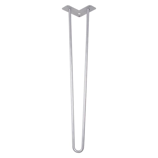 Ножка мебельная HAIRPIN Leg 2ROD Big h71см, серебряная Ножка мебельная HAIRPIN Leg 2ROD Big h71см, серебряная