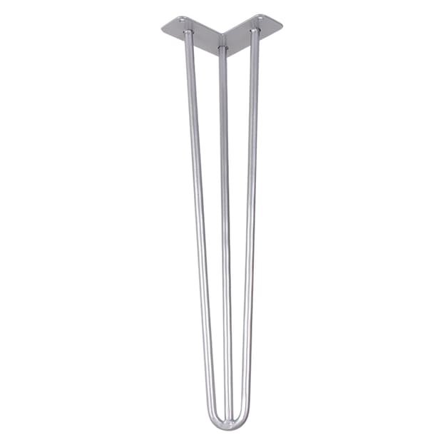 Ножка мебельная HAIRPIN Leg 3ROD Big h55см, серебряная