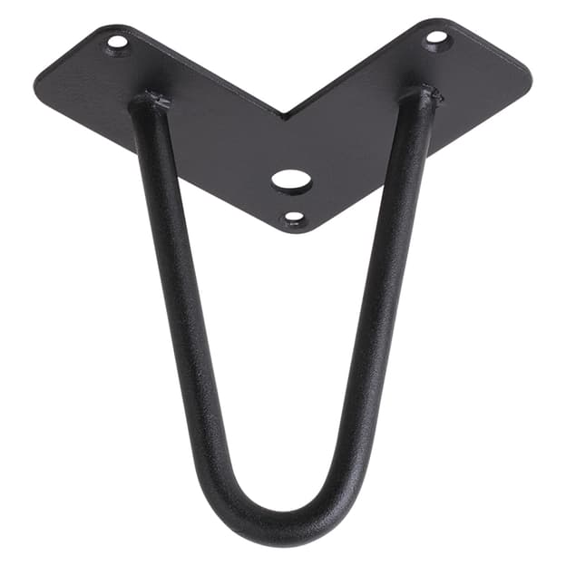 Ножка мебельная HAIRPIN Leg 2ROD Small h15см, черная структурная Ножка мебельная HAIRPIN Leg 2ROD Small h15см, черная структурная