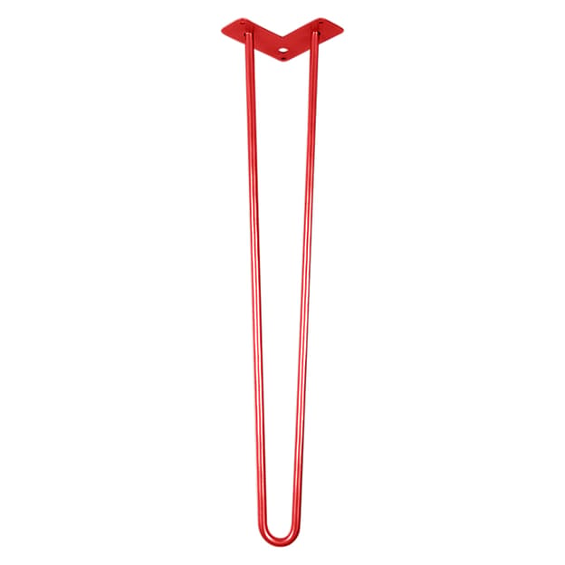 Ножка мебельная HAIRPIN Leg 2ROD Big h71см красная Ножка мебельная HAIRPIN Leg 2ROD Big h71см красная