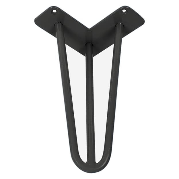 Ножка мебельная HAIRPIN Leg 3ROD Small h15см черная структурная