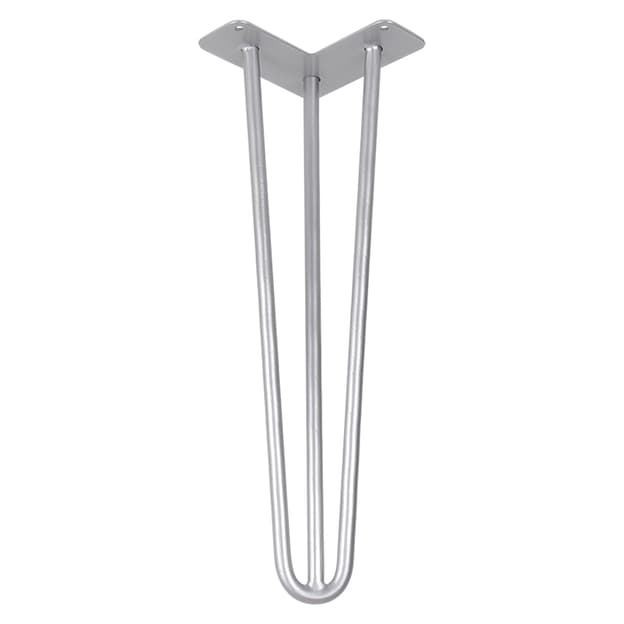 Ножка мебельная HAIRPIN Leg 3ROD Small h36см серебряная