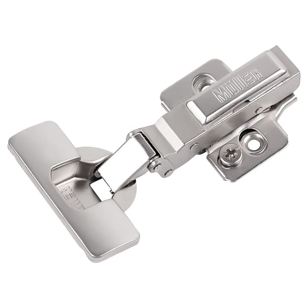 Завіса Clip-On, -30°, кутова, з дотягувачем, нікель, 3D, Muller Profi Line Завіса Clip-On, -30°, кутова, з дотягувачем, нікель, 3D, Muller Profi Line