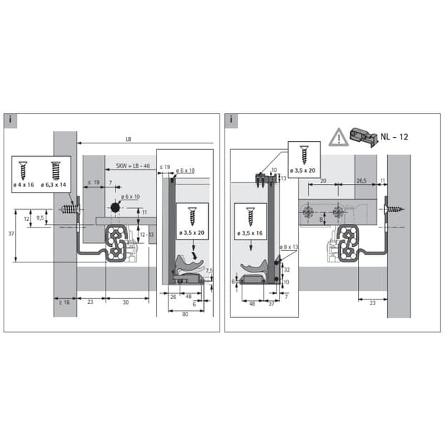 Quadro V6.Silent System L=300 повн.в. ліва, ДСП до 19 мм (9225673) Hettich Quadro V6.Silent System L=300 повн.в. ліва, ДСП до 19 мм (9225673) Hettich
