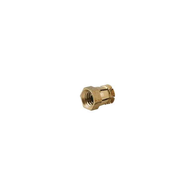 Муфта М6 L=12 D=8, забивная, с нейлоновым шариком, латунь, разжимаемая, (BU12) Permo Муфта М6 L=12 D=8, забивная, с нейлоновым шариком, латунь, разжимаемая, (BU12) Permo