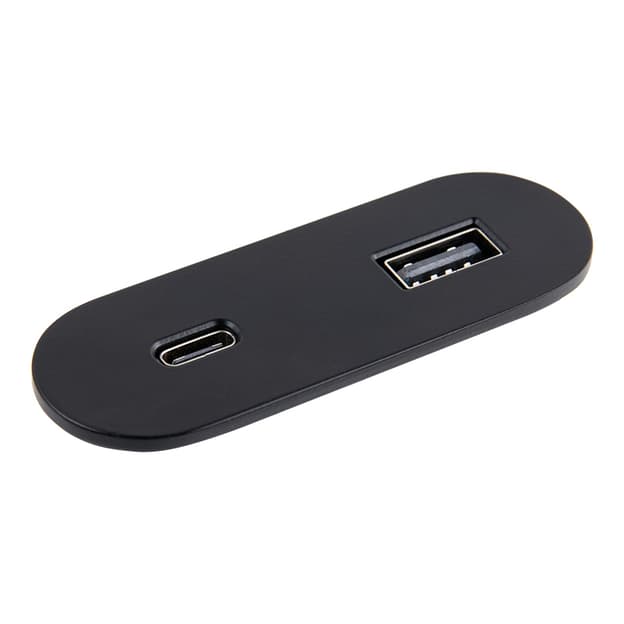 VersaPICK USB-розетка овальна, 1 USB порт, 5В (А + С) 110-220В, IP20, ZAMAK, чорний мат (06029Z00061 VersaPICK USB-розетка овальна, 1 USB порт, 5В (А + С) 110-220В, IP20, ZAMAK, чорний мат (06029Z00061