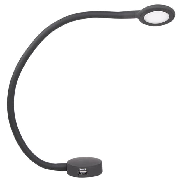 LED-светильник MODUS сенсорный, 2 USB, 3000K, чёрный софт LED-светильник MODUS сенсорный, 2 USB, 3000K, чёрный софт