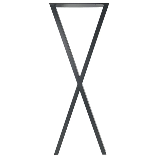 Опора для столу X бар, 400х60мм, h = 1100мм, антрацит Ral 7016 (Муар)