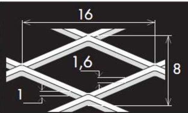 Просічно-витяжний лист 16/8x1,6x1 Просічно-витяжний лист 16/8x1,6x1