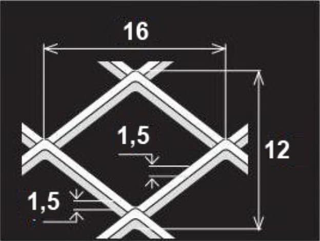 Просічно-витяжний лист 16/12x1,5x1,5 Просічно-витяжний лист 16/12x1,5x1,5