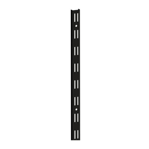Стойка настенная двойная перфорация 500 mm black Стойка настенная двойная перфорация 500 mm black