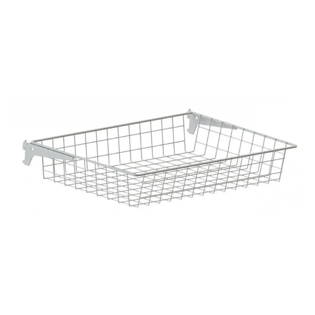 Корзина с кронштейнами 600×400×100 mm, white Корзина с кронштейнами 600×400×100 mm, white