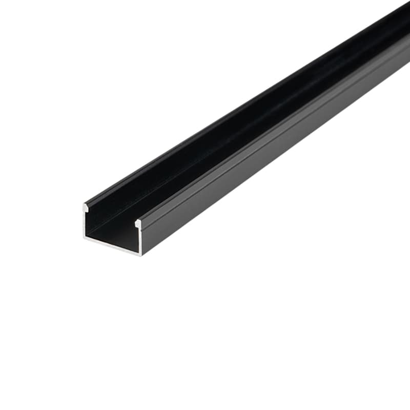Профіль для LED-стрічки, НАКЛАДНИЙ, L = 2м, алюміній, анодов. чорний