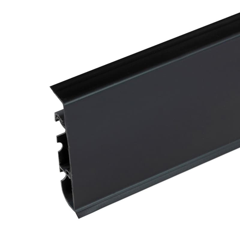 Плинтус ПВХ Cezar Hi Line Prestige M090 Чорный матовый 2500х74х22