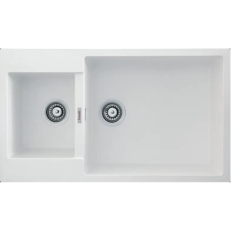 Мойка гранит Quadro 86x50x15 белый Fabiano