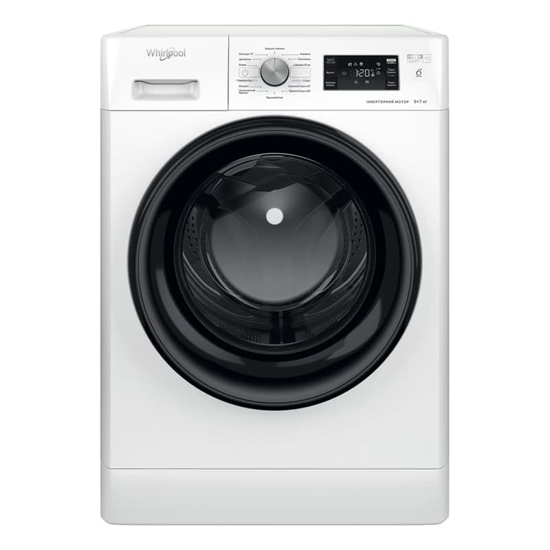 Стирально-сушильная машина FFWDB976258BVUA белый Whirlpool