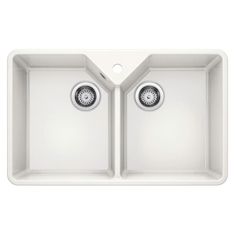 Мойка VILLAE Double керамика (мпс.) глянцевая белая BLANCO (525164)