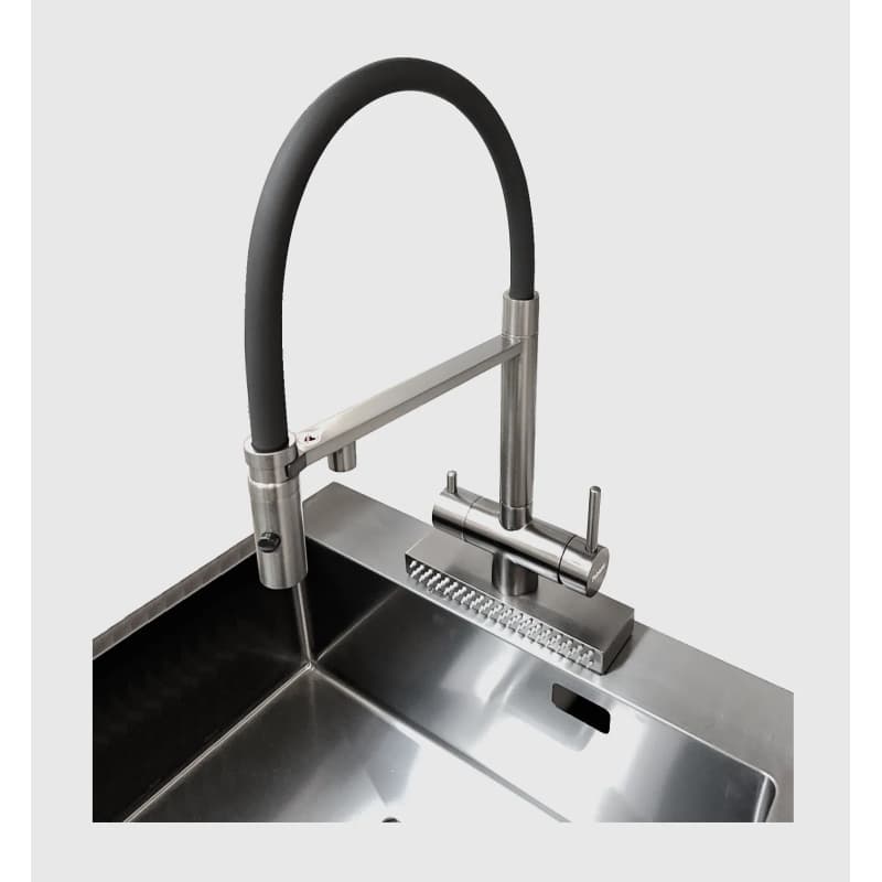 Смеситель комбинированный FKMС 3124 Inox (Cascad) Fabiano