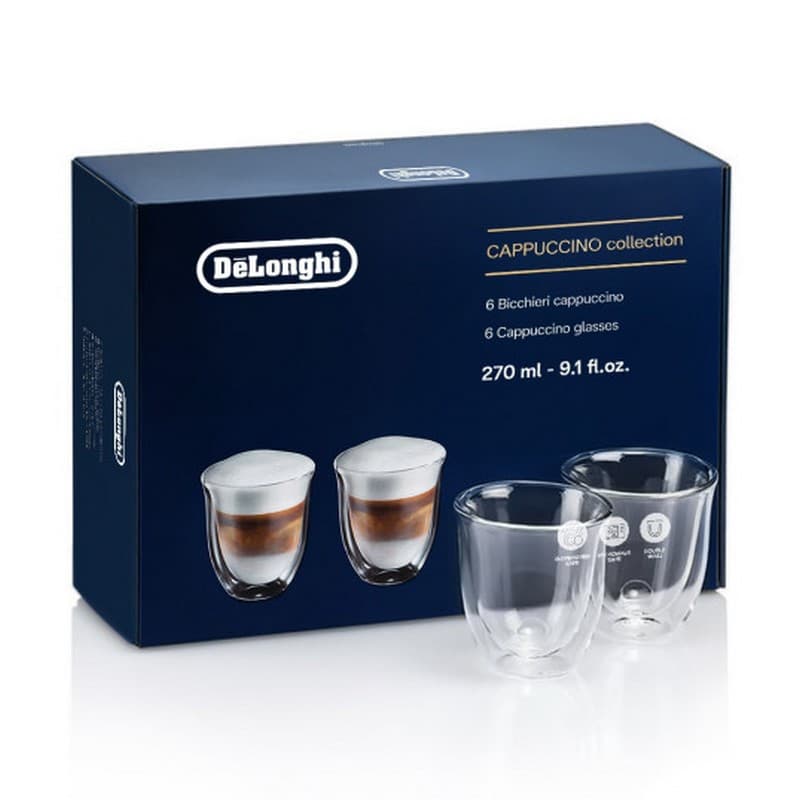 Набір склянок DLSC301 CAPPUCCINO (6 шт) 270 ML DeLonghi