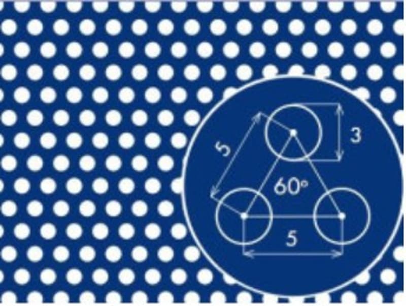 Сітка перфорована, кругла комірка d3, відстань 5мм